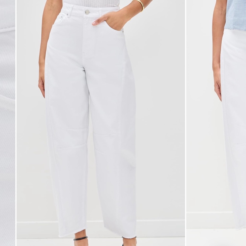 White Women's Barrel Jeans ALIGNE